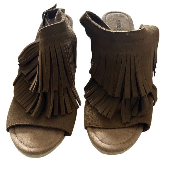 Minnetonka Ashley Fringe Wedge Sandals - Brown - Size 11 NEW - Picture 9 of 9
